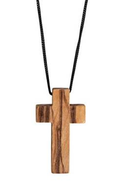 Christliche Geschenkideen schlichte Halskette Kreuz Holzkreuz/Olivenholz aus Bethlehem/Unikat von Christliche Geschenkideen