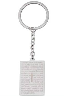 Schlüsselanhänger Vater Unser aus Edelstahl / christlicher Schlüsselanhänger 3,5cm von Christliche Geschenkideen