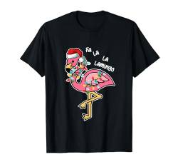 Falalala Mingo Weihnachts-Pyjama, Flamingo, niedlich, X-mas T-Shirt von Christmas Cloths Boys Girls Kids Toddlers Gifts