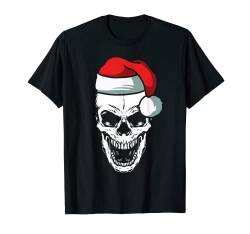 Totenkopf Weihnachtsmann Mütze Weihnachten Cool Skelett X-Mas T-Shirt von Christmas Cloths Men Women Boys Girls Kids Gifts