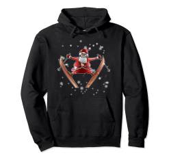 Skifahren Weihnachtsmann Weihnachten Ski Winter Sport X-Mas Pyjama Skifahrer Pullover Hoodie von Christmas Cloths Ski Skiing Men Women Kids Gifts