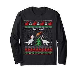 Dinosaurier Weihnachtspullover Dinosaurier Ugly Sweater Weihnachten Langarmshirt von Christmas Designs By ShirtZilla