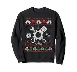 Ugly Car Parts Sweater Auto Ugly Sweater Funny Ugly Christmas Sweatshirt von Christmas Designs By ShirtZilla