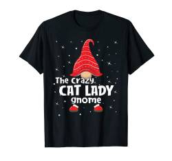 Katzen-Damen-Wichtel, passend zu Weihnachten, lustiges Geschenk T-Shirt von Christmas Family Matching Funny Gnome Gifts Store