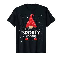 Sportlicher Zwerg Familie passender Weihnachten lustiges Geschenk Pyjama T-Shirt von Christmas Family Matching Funny Gnome Gifts Store