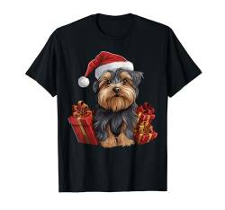 Weihnachtspyjama mit Yorkshire Terrier-Motiv T-Shirt von Christmas Happy Christmas