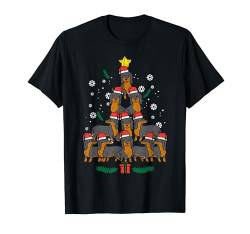 Schlafanzug, Motiv: Dackel, Weihnachtsbaum, Wiener, Hund, Weihnachten T-Shirt von Christmas Shirts Xmas Pajamas Men Women Kids Gift