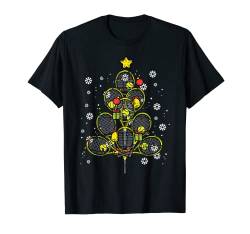 Schlafanzug für Jungen und Mädchen mit Tennis-Weihnachtsbaum-Motiv T-Shirt von Christmas Shirts Xmas Pajamas Men Women Kids Gift