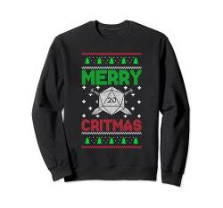 Merry Critmas Lustiger Weihnachtspullover D20 Ugly Tabletop Sweater Sweatshirt von Christmas Tabletop Gamer Loot Armory Ugly Sweaters