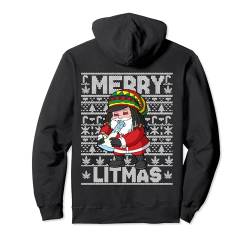 Christmas Santa Cannabis Marijuana 420 Litmas Gift Pullover Hoodie von Christmas Tee Styley