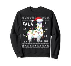 Fa La La Llama Christmas Tree Funny Ugly Christmas Sweater Sweatshirt von Christmas Ugly Sweaters Co.