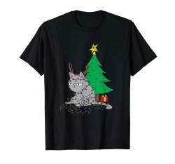 Lustige Katze Weihnachten Licht Lustige Katze Liebhaber Urlaub Xmas T-Shirt von Christmas cute outfits