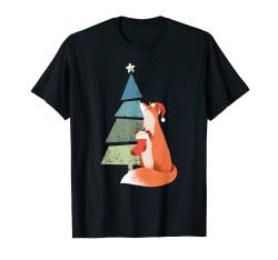 Niedlicher Fuchs, Weihnachtsmann und Weihnachtsbaum, Glaube an Weihnachten T-Shirt von Christmas cute outfits