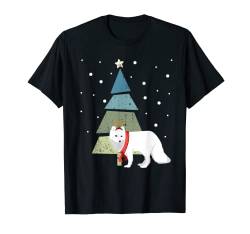 Weißer Wolf Xmas Retro Weihnachtsbaum Weihnachten T-Shirt von Christmas cute outfits