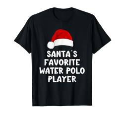 Christmas Santa's Favorite Water Polo Player Funny Xmas T-Shirt von Christmas
