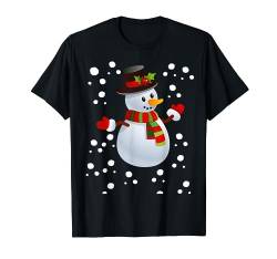 Schneemann im Schnee Weihnachten T-Shirt von Christmas