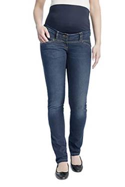 Christoff Schwangerschaftsjeans Umstandshose Jeanshose - Straight Leg - elastisches Bauchband - tiefer Bund - 31/88/8 - blau - 34 / L34 von Christoff