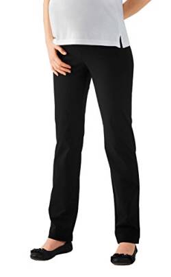 Christoff Umstandshose Schwangerschaftshose Jersey-Hose Dora - Straight Fit Stretch-Hose - hoher Bund - 53/33/9 - schwarz - 34 / L32 von Christoff