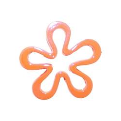 Christol Blumen Charm Anhänger hohle Blume aus Acryl fünf Blütenblätter für DIY Ohrringe Halsketten Armbänder Schmuckherstellung Kunsthandwerk von Christol