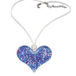 Christol Halskette Acryl herzförmig ästhetische Halskette modisch einfache Schlüsselbeinkette für Damen und Mädchen Versteckseil Halskette Party Geburtstagsgeschenk von Christol