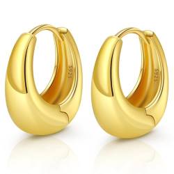 Gold Ohrringe Damen Ohrringe Gold Creolen Damen Ohrringe Gold Hoops Ohrringe Vergoldet Ohrringe Klein Huggie Hypoallergen Ohrringe Gold Earrings for Women Schmuck Geschenke für Frauen Mutter von Chritice