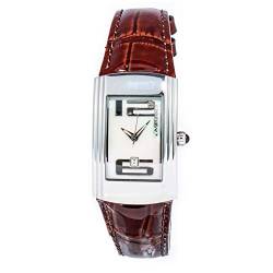 Chronotech Damen Analog Quarz Uhr mit Leder Armband CT7017L-03 von Chronotech