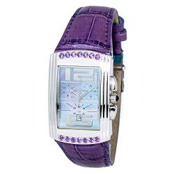 Chronotech Damen Analog Quarz Uhr mit Leder Armband CT7018B-08S-1 von Chronotech