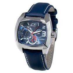 Chronotech Herren Analog Quarz Uhr mit Leder Armband CC7049M-03 von Chronotech