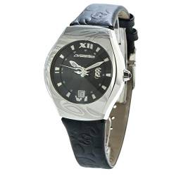 Chronotech Unisex Erwachsene Analog Quarz Uhr mit Leder Armband CT7694L-01 von Chronotech