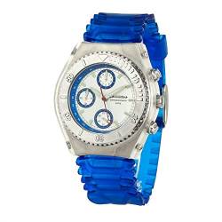 Chronotech Unisex Erwachsene Chronograph Quarz Uhr mit Gummi Armband CT7284-03 von Chronotech