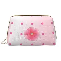 Chrysm Blooming Kosmetiktasche, sechseckig, weiß, Kulturbeutel und Kosmetiktasche, Reißverschluss-Tasche, Kosmetik-Organizer, niedliche Make-up-Pinsel-Aufbewahrungstasche (groß), Blühende Nelken, von Chrysm