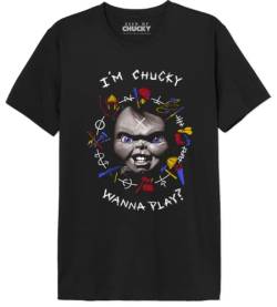 Chucky Herren Uxchuckts001 T-Shirt, Schwarz, S von Chucky