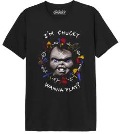 Chucky Herren Uxchuckts001 T-Shirt, Schwarz, XS von Chucky