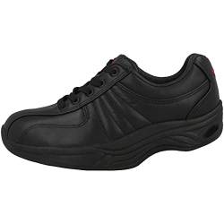 chung shi Damen Comfort Step Classic Sneaker Schnürhalbschuhe, Schwarz, 38.5 EU (UK 5,5) von Chung Shi