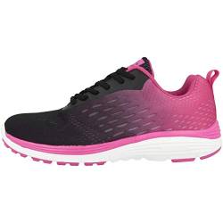 chung shi Damen Duxfree Berlin Schnürhalbschuh-Laufschuh, Schwarz/Pink, 39 EU von Chung Shi