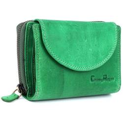 Chunkyrayan Echtleder Damen Geldbörse Hochwertig Vintage RFID Schutz inklusive Leder Schlüsselanhänger GB-3 Green von Chunkyrayan
