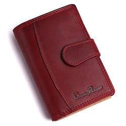Chunkyrayan Echtleder Damen Geldbörse Hochwertig Vintage RFID Schutz inklusive Leder Schlüsselanhänger GB-30 Rot von Chunkyrayan