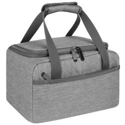 Chyaya Isolierte Lunchtasche für Männer, Frauen, Kinder, wiederverwendbare Lunchbox, Tragetasche, 9 l, wasserdicht, auslaufsicher, große Thermo-Kühltasche für Arbeit, Schule, Picknick, Strand (grau) von Chyaya