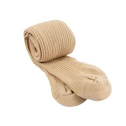 Cicano Strumpfhose für Babys, Kleinkinder, Mädchen, niedliches Zopfmuster, Baumwolle, Strumpfhose für Kinder, beige, 2-3 Jahre von Cicano