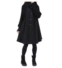 Cicilin Damen Oberbekleidung Mantel, Einfarbig Gr. 46, Schwarz von Cicilin