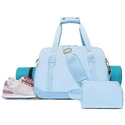 Sport-Turnbeutel für Damen, Sporttasche, Workout-Taschen mit Schuhfach und Nassfach, kleine Damen-Turnbeutel, blau von Cico Rider