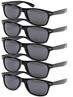 Ciffre 5 er Set EL-Sunprotect® Nerdbrille Brille Nerd Sonnenbrille Hornbrille Way Schwarz von Ciffre
