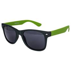 Ciffre EL-Sunprotect® Sonnenbrille Nerdbrille Brille Nerd Matt Gummiert Dunkel Grün Schwarz UV400 von Ciffre