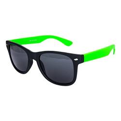 Ciffre EL-Sunprotect® Sonnenbrille Nerdbrille Brille Nerd Matt Gummiert Neon Grün Schwarz UV400 von Ciffre