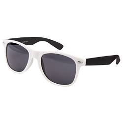 Ciffre EL-Sunprotect® Sonnenbrille Nerdbrille Brille Nerd Matt Gummiert Schwarz Weiß UV400 von Ciffre