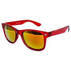 Ciffre EL-Sunprotect® Sonnenbrille Nerdbrille Brille Nerd Transparent Rot Feuer UV400 von Ciffre