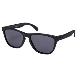 Ciffre EL-Sunprotect® Sonnenbrille Polarisierte Linsen Retro Vintage Style Nerd Look Stil Unisex Brille - Schwarz Dunkle Glässer von Ciffre
