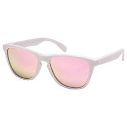 Ciffre El-sun protect Sonnenbrille Polarisierte Linsen Retro Vintage Style Nerd Look Stil Unisex Brille - Weiß Rosa Pink Verspiegelt von Ciffre