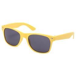 Ciffre Nerdbrille Sonnenbrille Stil Brille Pilotenbrille Vintage Look Neon Gelb von Ciffre