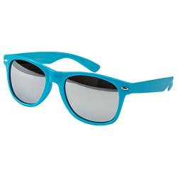 Ciffre Nerdbrille Sonnenbrille Stil Brille Pilotenbrille Vintage Look Türkis voll verspiegelt WST von Ciffre